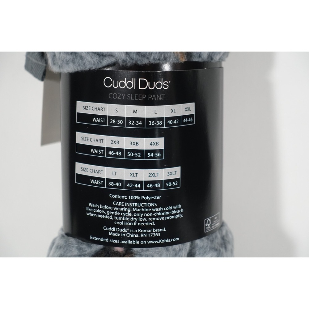 Cuddl Duds Sleep Pants Men 4XB Labradors Dogs Microfleece Cozy Pajama Gray - Picture 3 of 6